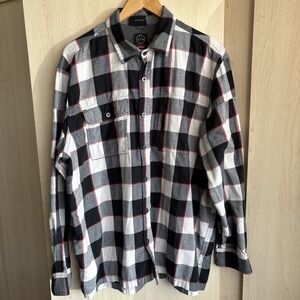 ATG Wrangler Men's XL‎ Medium All Terrain Gear ATG Plaid Flannel Black Gray Red